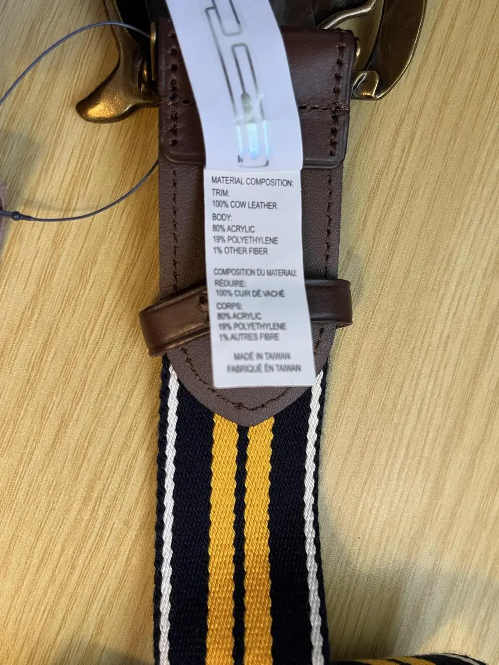 NWT Polo Ralph Lauren Tiger Webbed Belt Mens 32 Blue Gold Tone Striped Buckle